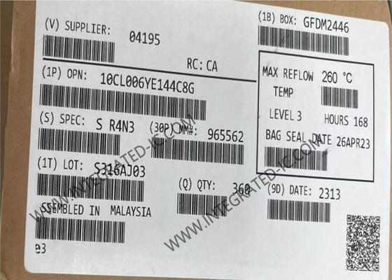 Πλατεία Προγραμματισμού Πύλης 10CL006YE144C8G 504Kbit Πλατεία Προγραμματισμού Πύλης IC