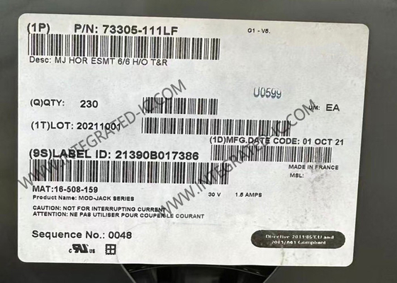 73305-111LF Συνδετήρες Πολλαπλές πόρτες Jack Modular Connector Για εφαρμογές LAN