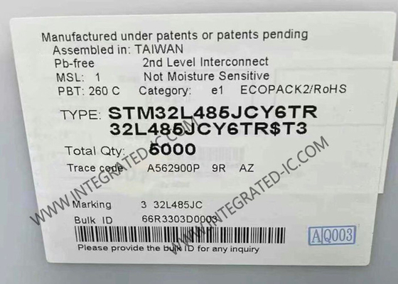 STM32L485JCY6TR Μικροελεγκτής MCU Υψηλής απόδοσης 32-bit μικροελεγκτής βασισμένος στον πυρήνα ARM Cortex-M4