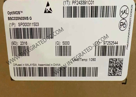 BSC020N03MSG Τσιπ ολοκληρωμένου κυκλώματος 30V OptiMOS N-Channel Power MOSFET Τρανζίστορες