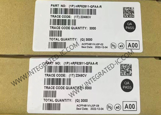 NRF52811-QFAA-R BT IC 2.4GHz Χαμηλής Ενέργειας BT 5.4 SoC QFN48 BT 5.4 Σύστημα σε τσιπ