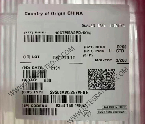 S9S08AW32E7VFGE Μικροελεγκτής MCU 40MHz 8Bit Μικροελεγκτής IC 8Bit S08 MCU LQFP44