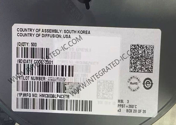 HMC8038LP4CETR Μονάδα ασύρματης επικοινωνίας υψηλής απομόνωσης πυριτίου SPDT μη ανακλαστικός διακόπτης