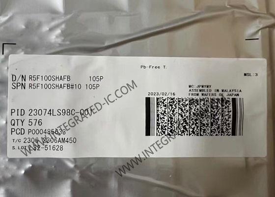 Μικροελεγκτής R5F100SHAFB MCU Μικροελεγκτές υψηλής λειτουργίας RL78/G13 χαμηλής ισχύος