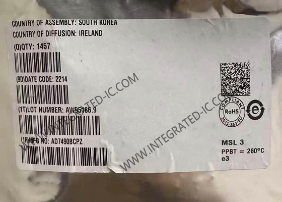 AD7490BCPZ Τσιπ ολοκληρωμένου κυκλώματος 12Bit ADC 16 κανάλια Αναλογικός σε ψηφιακούς μετατροπείς