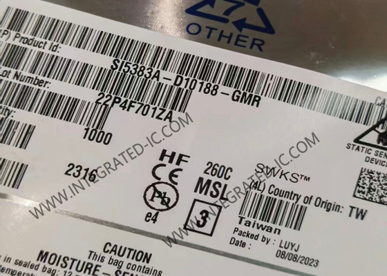 SI5383A-D10188-GMR Integrated Circuit Chip 750MHz Δικτυακό συγχρονιστή ρολόγια LGA56