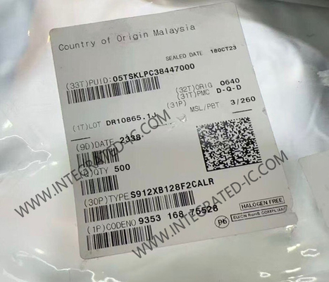 S912XB128F2CALR Μικροελεγκτής MCU 40MHz S12XB Μικροελεγκτές 16-bit MCU