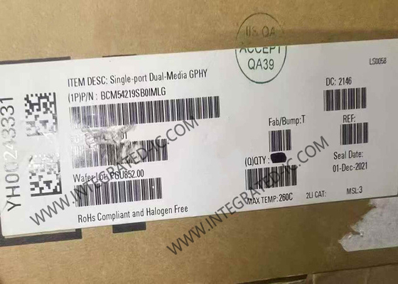 BCM54219SB0IMLG Ethernet IC Single Port Dual Media GPHY QFN64 Διαδοχέας Ethernet