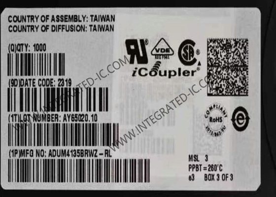 Ενοποιημένο κύκλωμα chip ADUM4135BRWZ Απομονωμένος IGBT Gate Driver με Miller Clamp