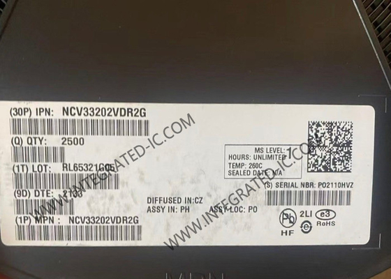 NCV33202VDR2G Ενοποιημένο κύκλωμα Chip Rail To Rail I/O High Output λειτουργικός ενισχυτής