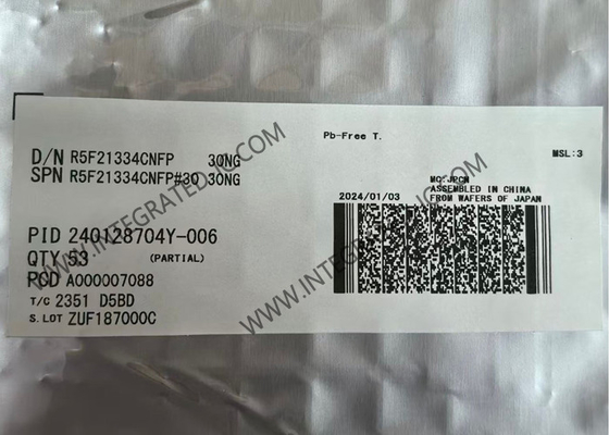R5F21334CNFP Μικροελεγκτής MCU 20MHz Μικροελεγκτές 16-bit με πυρήνα R8C CPU