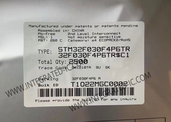 STM32F030F4P6TR Μικροελεγκτής MCU 32Bit Μονόπυρη MCU TSSOP20 Εγκατεστημένη MCU