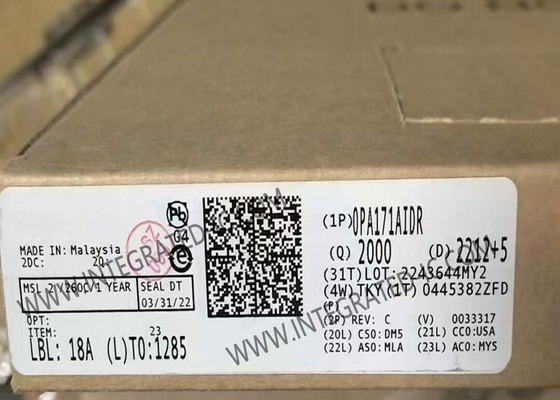 OPA171AIDR Συμπληρωμένο κύκλωμα Chip Single 36V 3MHz Λιγάς ισχύος λειτουργικός ενισχυτής