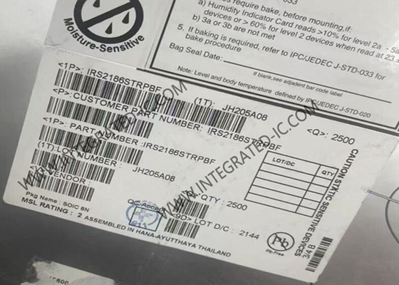 IRS2186STRPBF Integrated Circuit Chip 600V EiceDRIVER Ανώτατος και χαμηλός παράγοντας πύλης