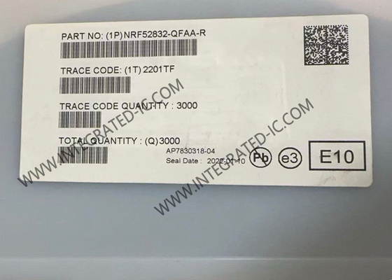 BT IC NRF52832-QFAA Smart 2.4GHz Multiprotocol RF System On Chip 48-VFQFN Πακέτο