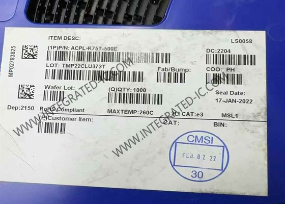 ACPL-K75T-500E Integrated Circuit Chip Automotive High Speed Logic Output Optoisolator SO8 Ηλεκτρονική συσκευή για την κατασκευή κυκλωμάτων ολοκληρωμένων