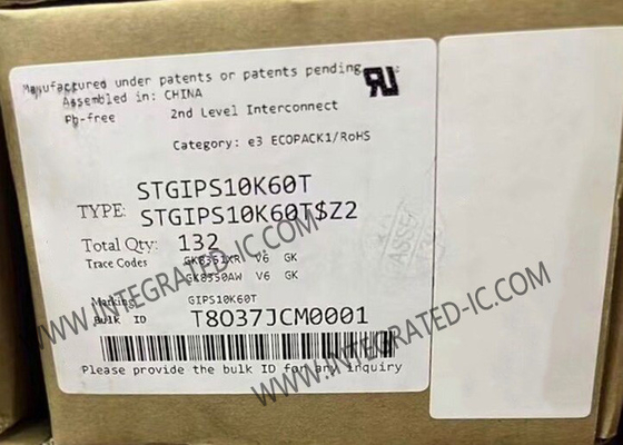STGIPS10K60T Αυτοκινητοβιομηχανικές μονάδες IGBT 600V Διανοητική μονάδα ισχύος 10A 3 φάσεων μετατροπέας