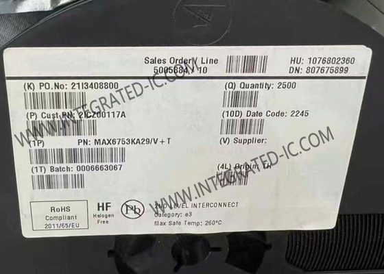 MAX6753KA29 Συμπληρωματικό κύκλωμα Τσιπ μP Συστήματα επαναφοράς με επαναφορά ρυθμιζόμενη από πυκνωτή/μετάταση χρονικού διαστήματος παρακολούθησης