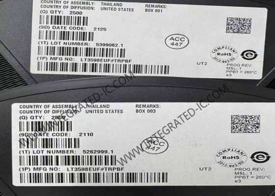 LT3598EUF Integrated Circuit Chip 6-String LED Driver IC 30mA LED Lighting Driver IC Ηλεκτρονική κυψέλη