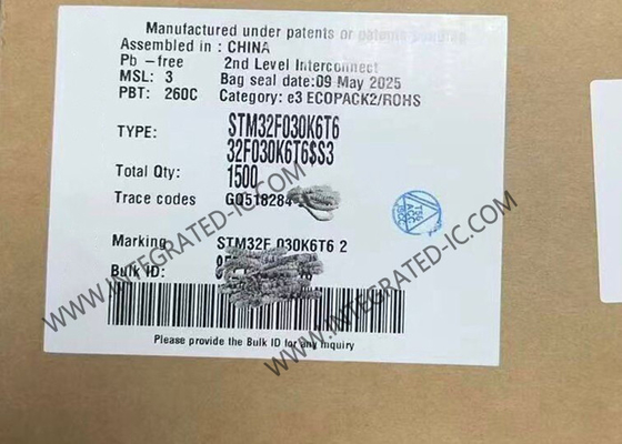 STM32F030K6T6 Μικροελεγκτής MCU Υψηλής απόδοσης 32-bit μονόπυρη 48MHz MCU