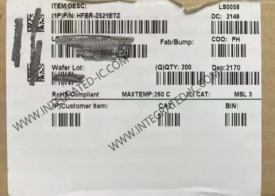 HFBR-2521ETZ Συνολικό κύκλωμα Chip Πολυδιάστατος δέκτης σύνδεσης 5MBd δέκτης οπτικών ινών