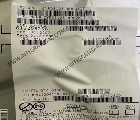 CYPD5125-40LQXIT Τεχνητό κυκλώμα ολοκληρωμένου κυκλώματος chip High Speed USB Type-C Port Controller