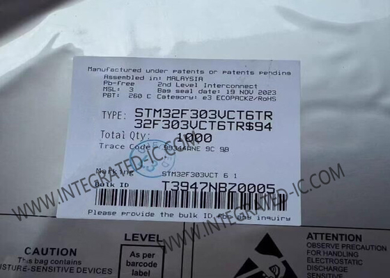 STM32F303VCT6 Μικροελεγκτής MCU 72MHz Ενσωματωμένος MCU LQFP-100 ARM Μικροελεγκτές