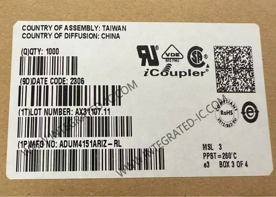 ADUM4151ARIZ Ολοκληρωμένο Κύκλωμα Chip 5000Vrms Ψηφιακοί Απομονωτές SOIC20 SPI Απομονωτές