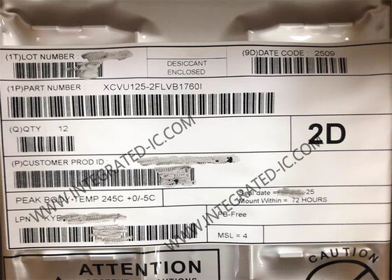 XCVU125-2FLVB1760I Virtex UltraScale FPGA IC 89520LAB 1760-FCBGA Πεδίο Προγραμματισμού Πύλης