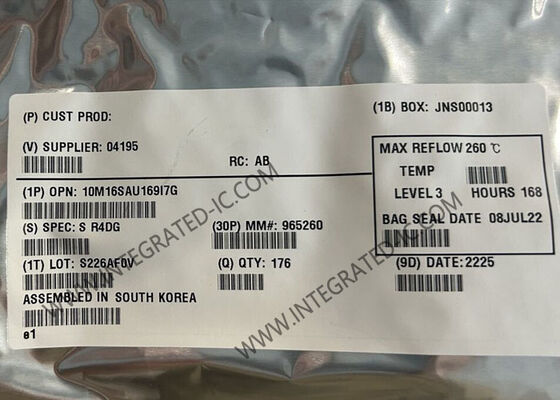 Πλαίσιο προγραμματιζόμενης πύλης 10M16SAU169I7G IC FPGA 169-LFBGA MAX 10 Πλαίσιο προγραμματιζόμενης πύλης