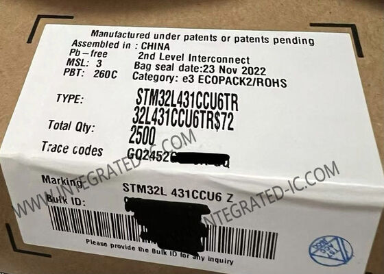 STM32L431CCU6 Μικροελεγκτής MCU 32-bit Single-Core 80MHz 256KB Flash Μικροελεγκτής IC