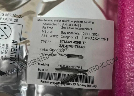 STM32F429BIT6 Μικροελεγκτής MCU 32Bit Single Core 180MHz σε πακέτο LQFP208