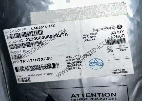 LAN9514-JZX Ελεγκτής Γέφυρας Ethernet Υψηλής Απόδοσης IC Ethernet