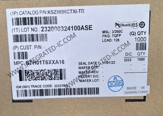 Διασύνδεσμος Ethernet IC KSZ9896CTXI 6-Port Gigabit Ethernet Switches TQFP-128 Ethernet Chip